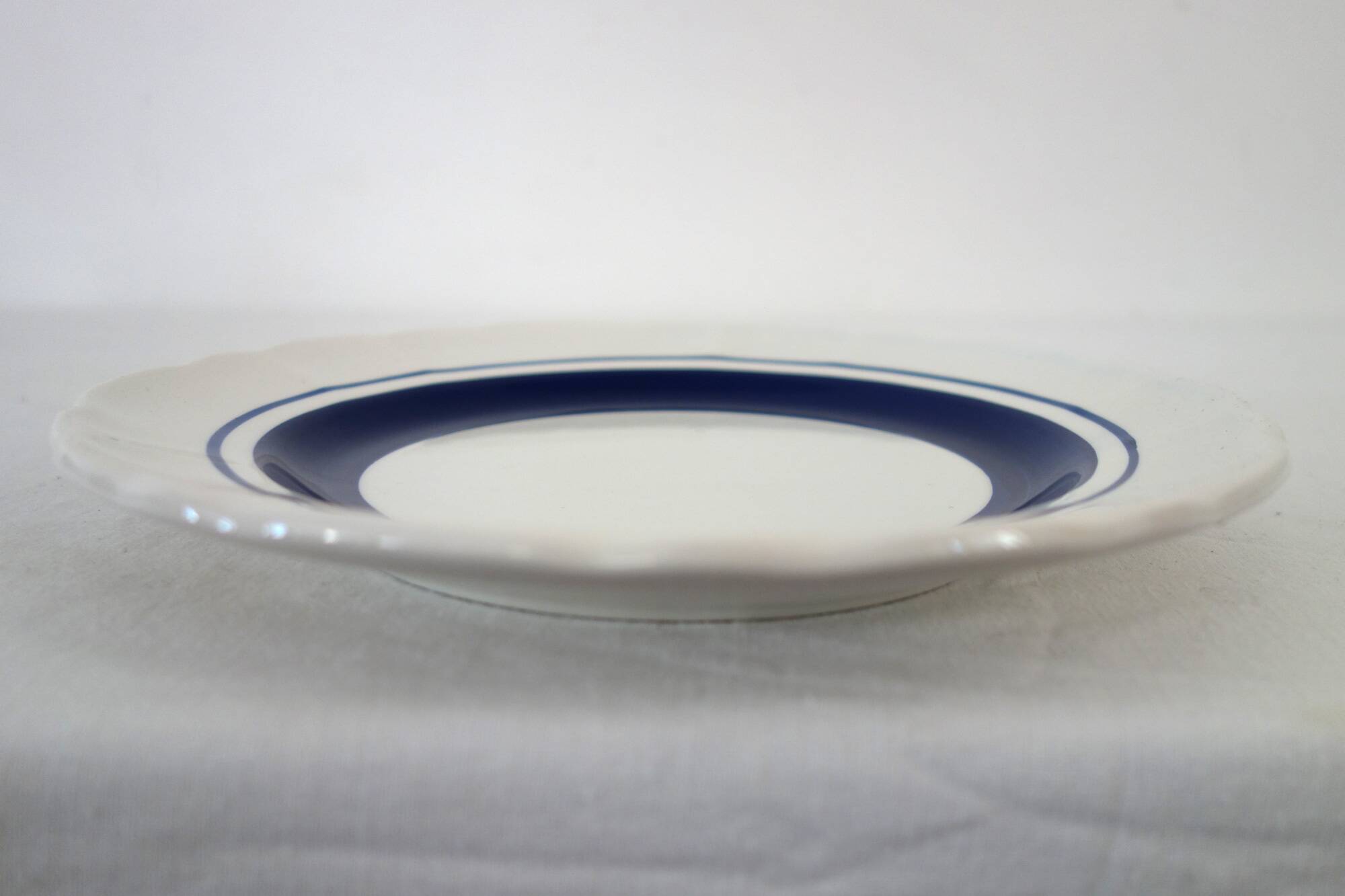 6 white and blue dessert plates, Italy