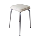 Vintage leather and chrome stool