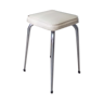 Vintage leather and chrome stool