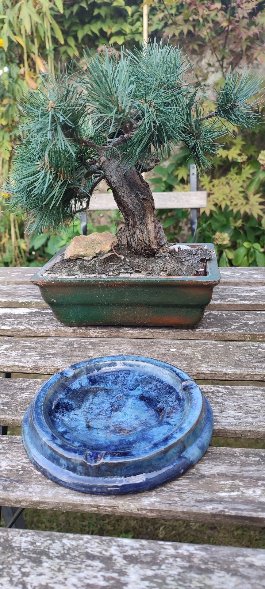 Vintage glazed terracotta ashtray by Eugène Alaphilippe (Verneuil-