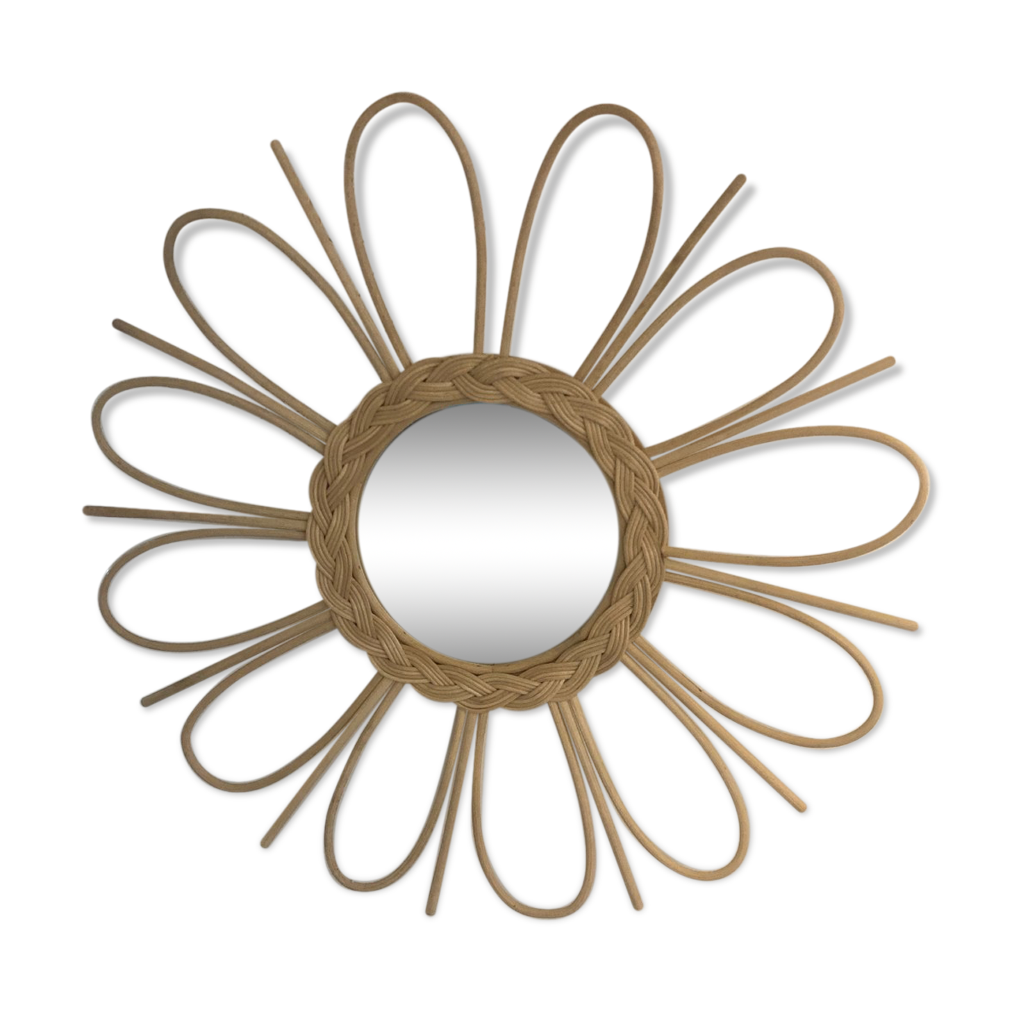 Rattan mirror