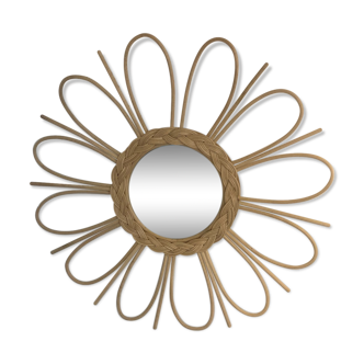 Rattan mirror