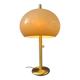 Large vintage brass mushroom space age table lamp