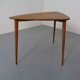 Mid-Century Triangular Teak Side Table, 1960s