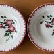 8 antique deep plates in Sarreguemines earthenware.