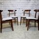 Scandinavian dining chairs, set of 4, 1970's