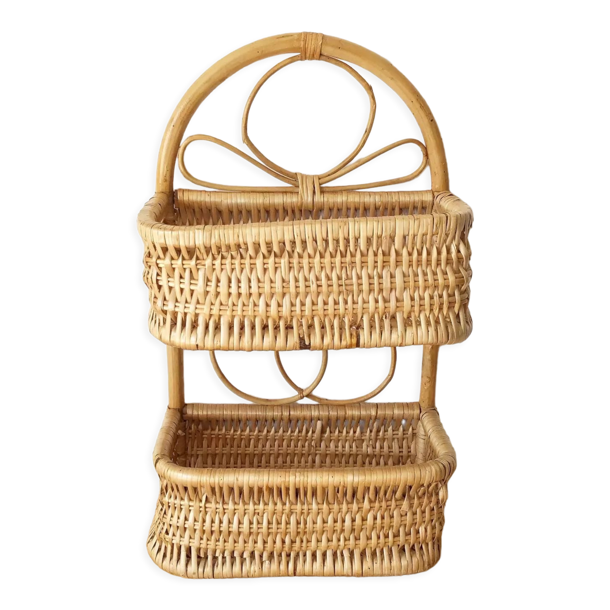Vintage rattan shelf