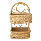 Vintage rattan shelf