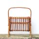 Bamboo and rattan magazine rack, 1950s