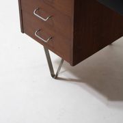 Floating minimalist hairpin desk by Nijkerk, 1950s
