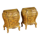 Pair of bedside tables in Venetian style from the 60s