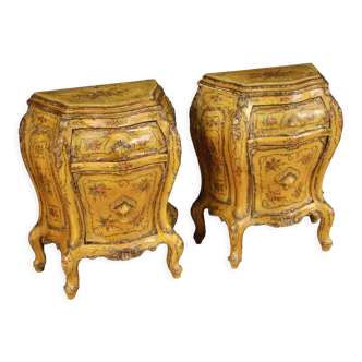 Pair of Venetian style bedside tables from the 1960s.