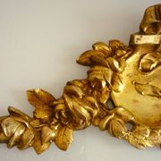 Pediment, gilded bronze, ornament for mirror, piece of furniture, signed Jacquet Grelier