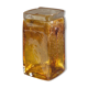 Amber vase made of bubbled glass