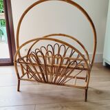 Rattan magazine holder