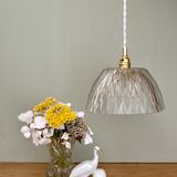 Vintage lamp lamp in molded glass