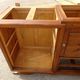 Large buffet with 2 bodies in walnut and marble