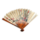 Vintage bamboo fan with floral decoration from China.