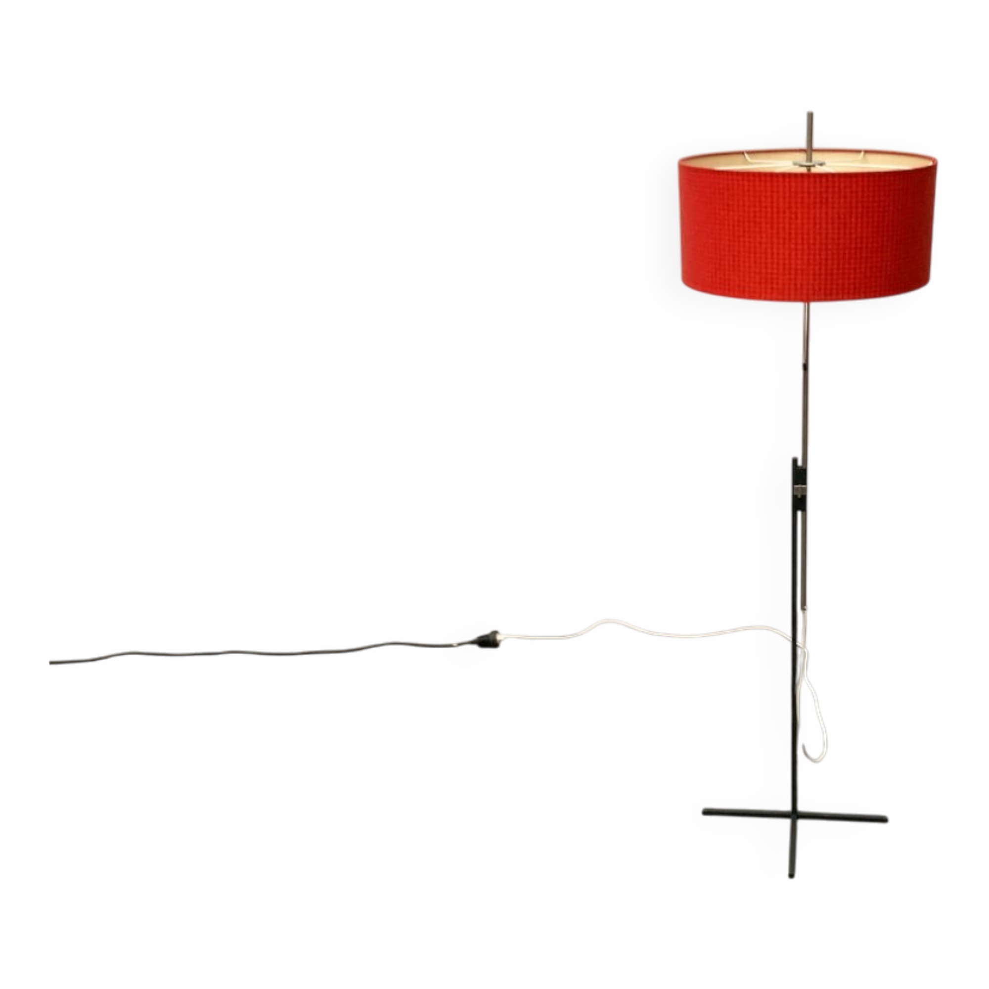 Mid-century German minimalist floor lamp by Kaiser Idell / Kaiser Leuchten, 1960s.