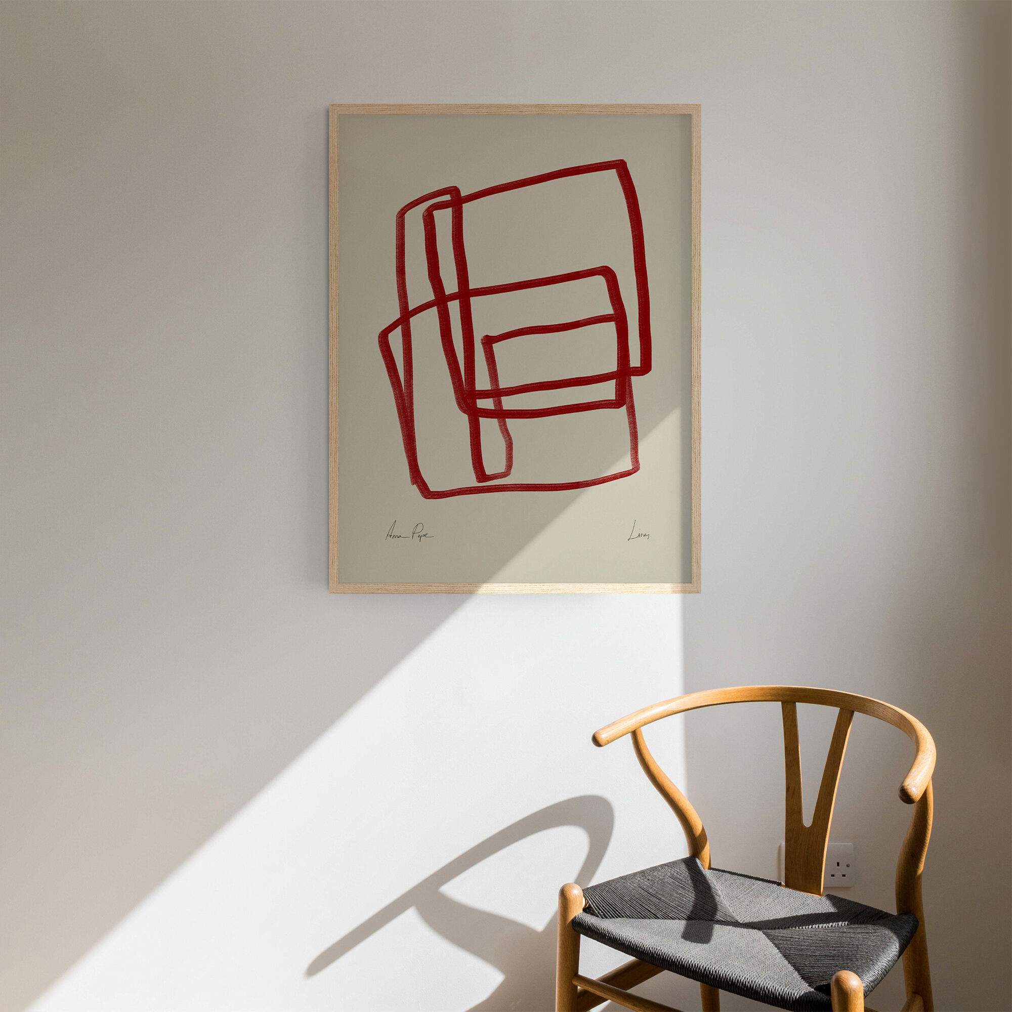 Framed abstract giclee art print 50x70cm