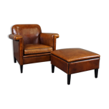 Schapenleren armchair and studio lounge stool