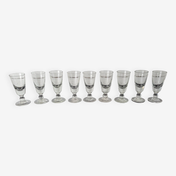 9 old coffee glasses