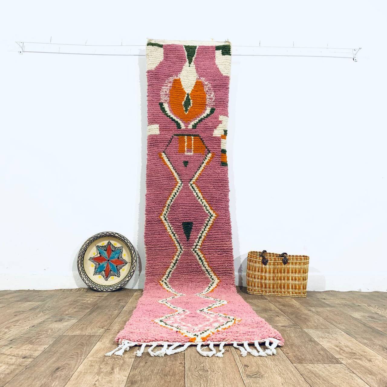 Handmade Moroccan Berber Rug 300 X 62 CM