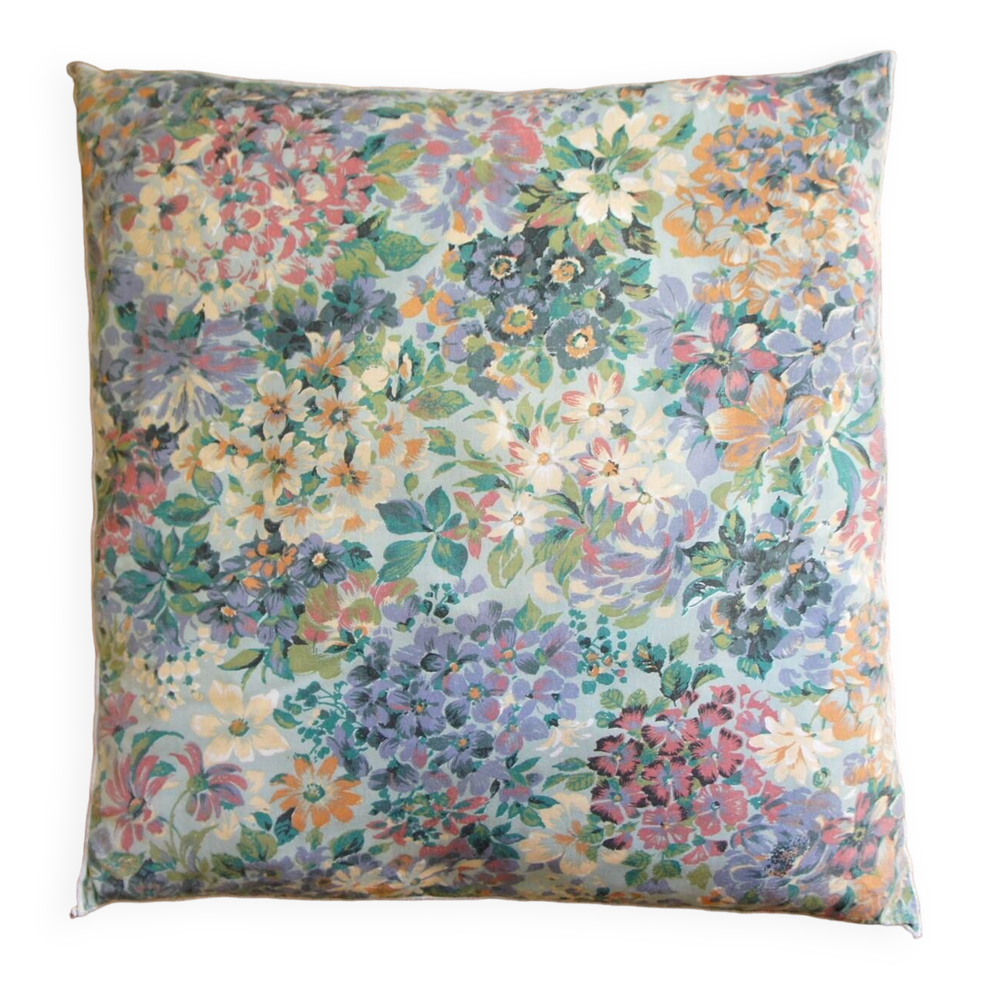 Double-sided floral cushion