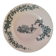 Grande assiette Longwy « Pompadour » vert bleuté – vers 1900