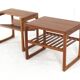 Set of 2 side tables / nightstands 'Hylke' - danish design - teak
