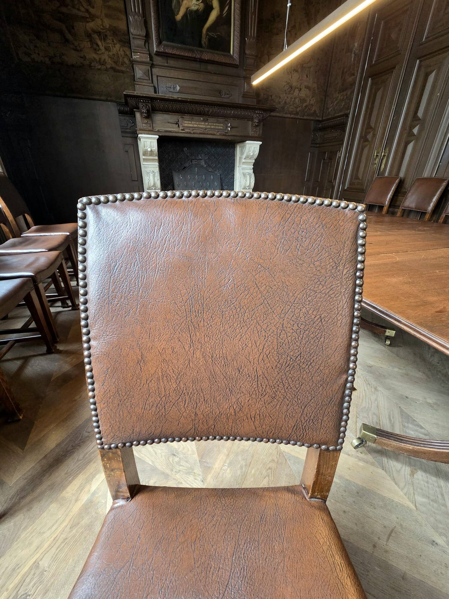 Table set and 12 chairs.