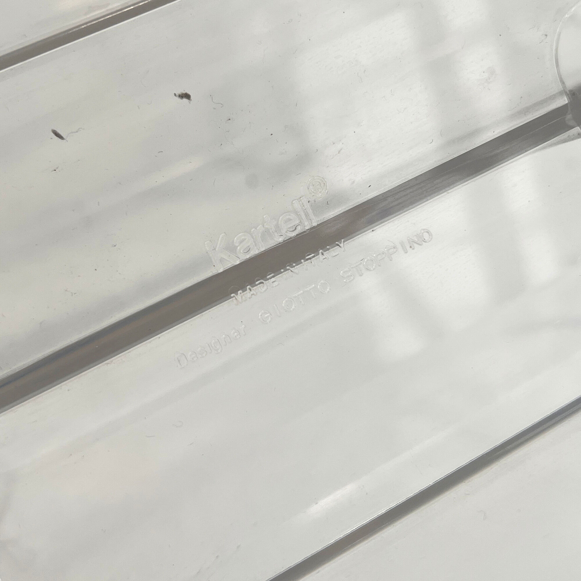 Transparent magazine holder by Giotto Stoppino for Kartell, 1970