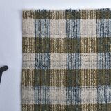 290x190 cm indigo blue mustard kilim carpet, wool made kilim rug.