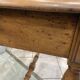 1-drawer solid oak desk with turned and carved legs, 89x62cm.