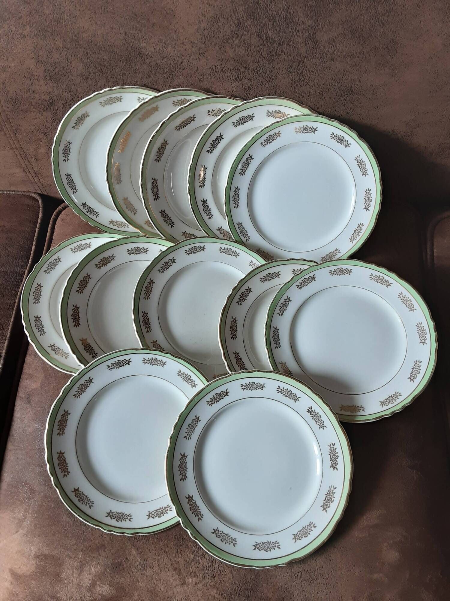 Set of 12 dessert plates from Faïencerie d Orchies