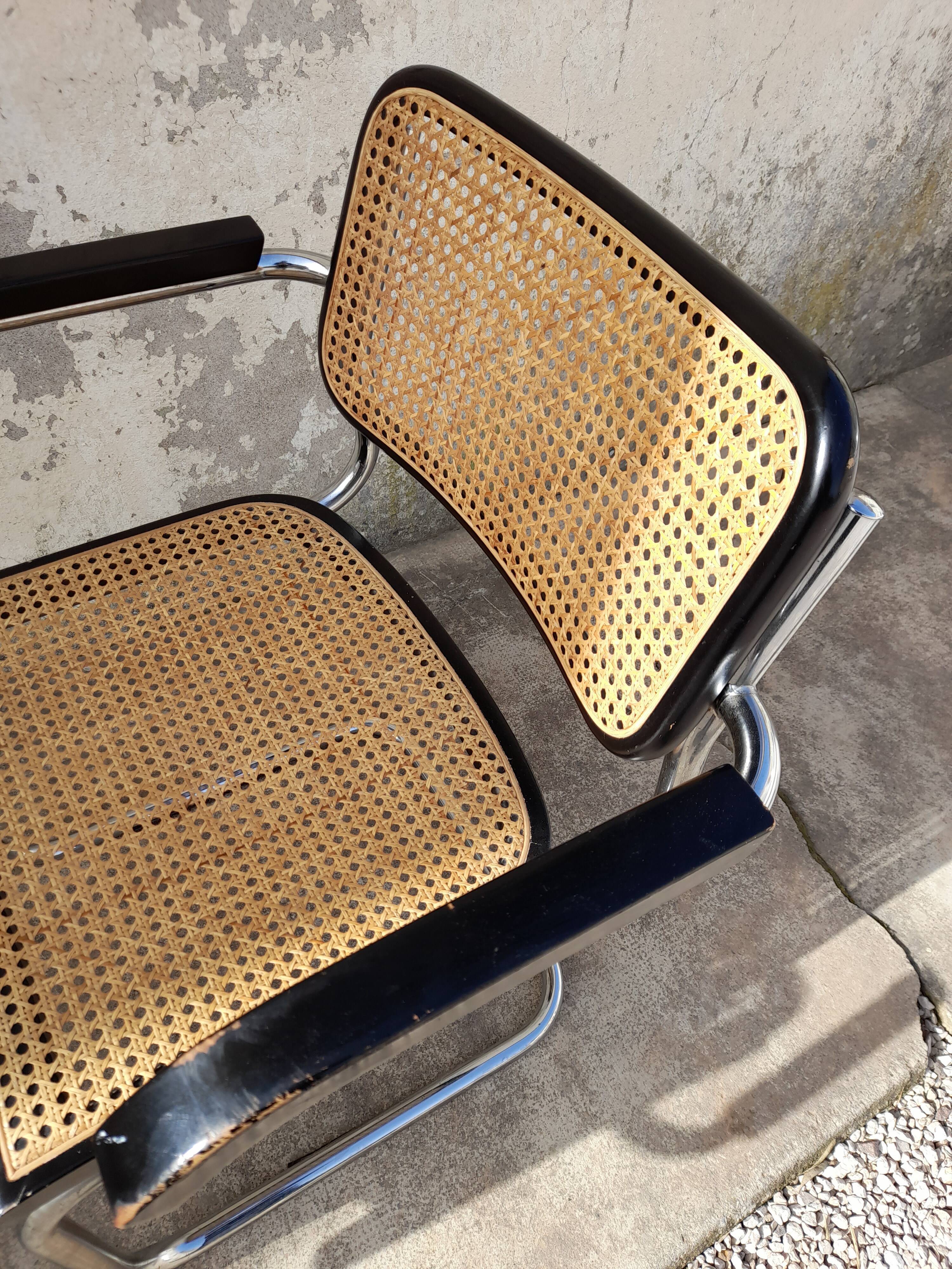 Paire de fauteuils B64 Cesca de Marcel Breuer