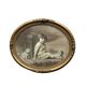 Art Deco oval frame in gilded stucco and wood