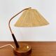 Lampe de table en sisal et teck par Temde