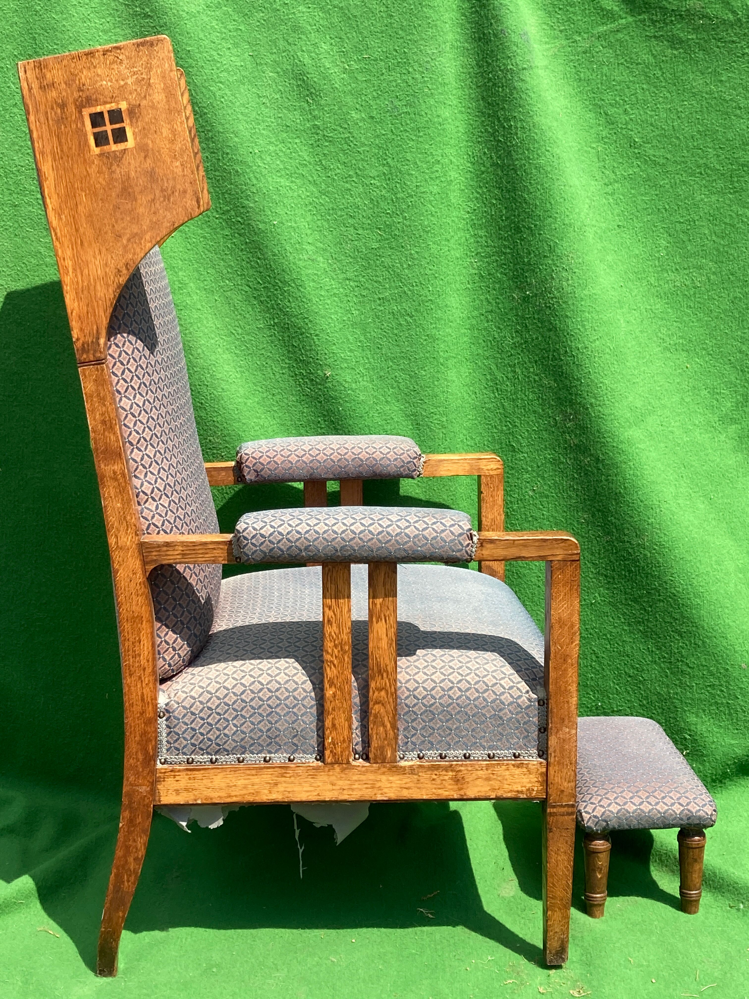 Art nouveau or arts and crafts  wingback chair