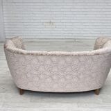 Canapé "Banane" danois 2 places des années 1970, velours d'origine.