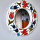 Flowered ceramic mirror