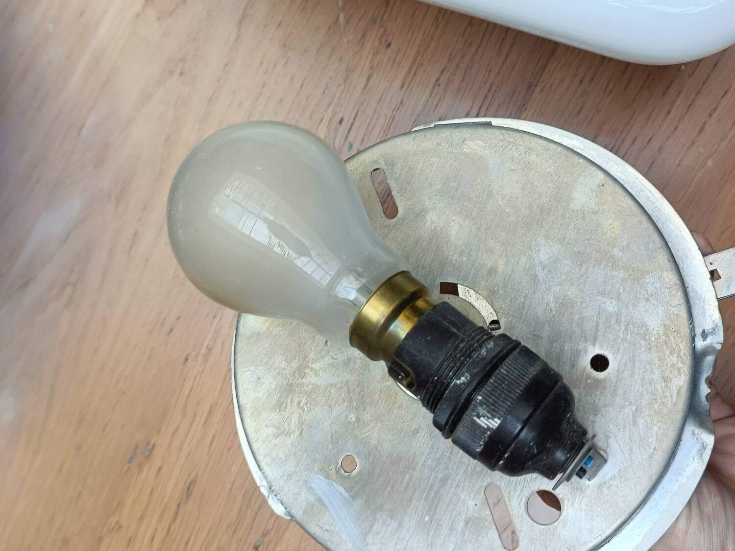 60' opaline wall light, ceiling light