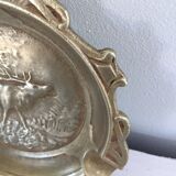 Brass deer-patterned ashtray