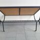 Vintage 1950 coffee table side table ceramic & metal hunting