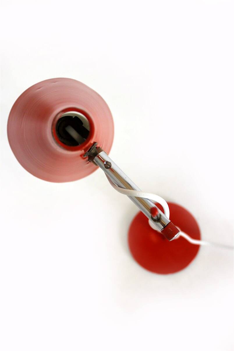 Red Table Lamp by Josef Hurka for Lidokov, 1970s