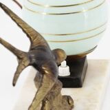 Art Deco swallow lamp