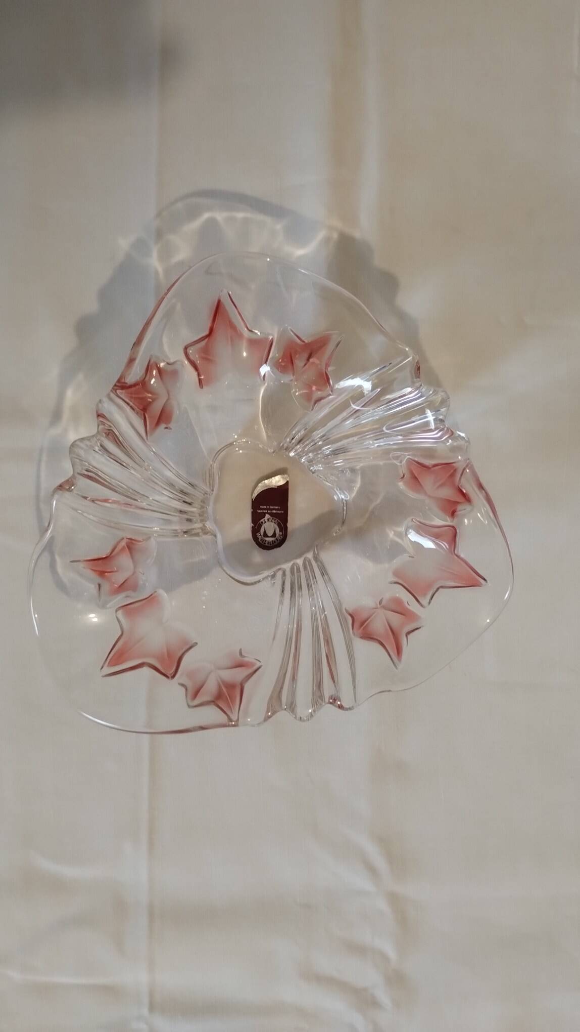 Crystal pocket tray by Walther Glas