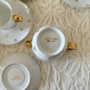 Vintage Limoges porcelain gold coffee set – 15 pieces