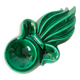 green and gold ceramic ashtray from the 60s