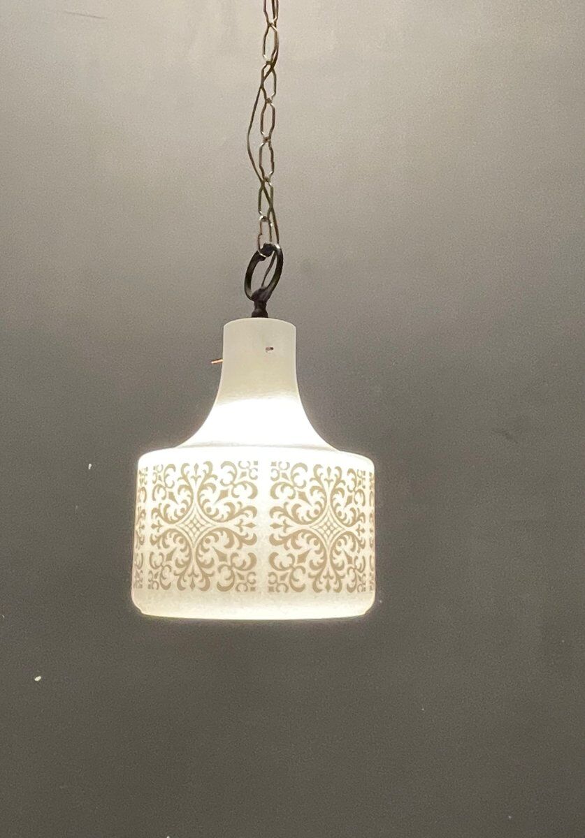 Italian Opaline Glass Light Pendant